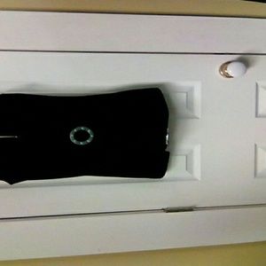 Joseph Ribboff Jersey knit black shell with silver